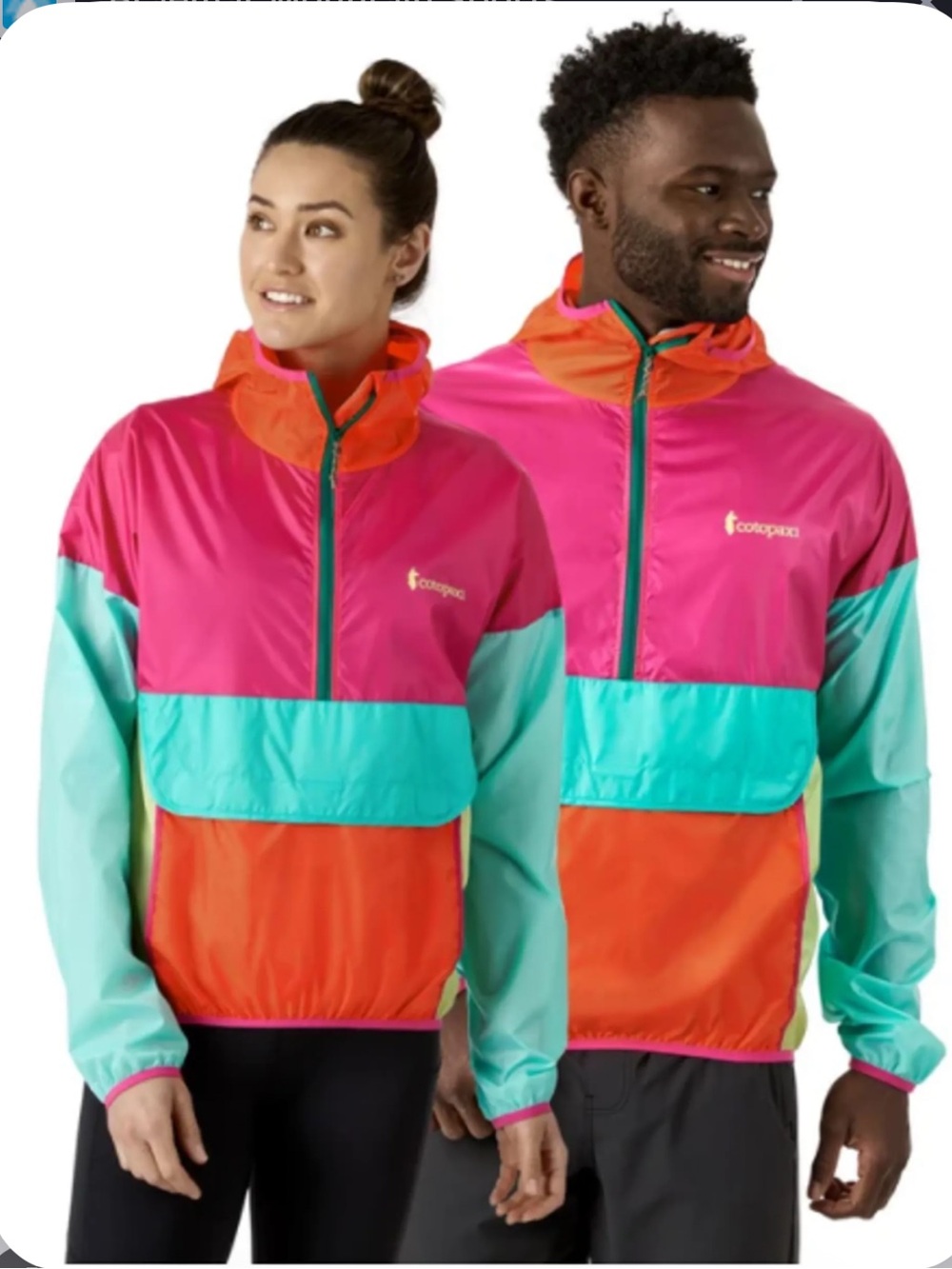 Cotopaxi Teca Half-Zip Windbreaker Jacket Packable Multicolor Hooded Size XXL